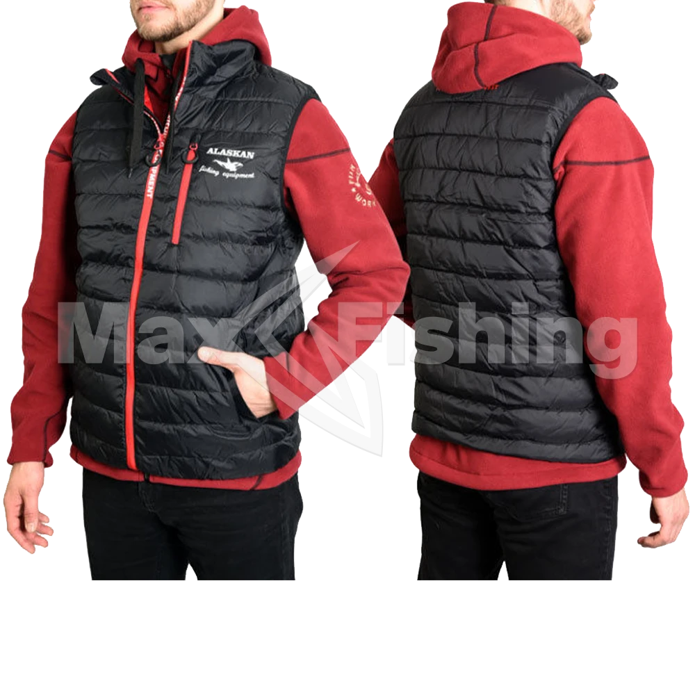 Жилет утепленный стеганый Alaskan Juneau Vest S черный/красный