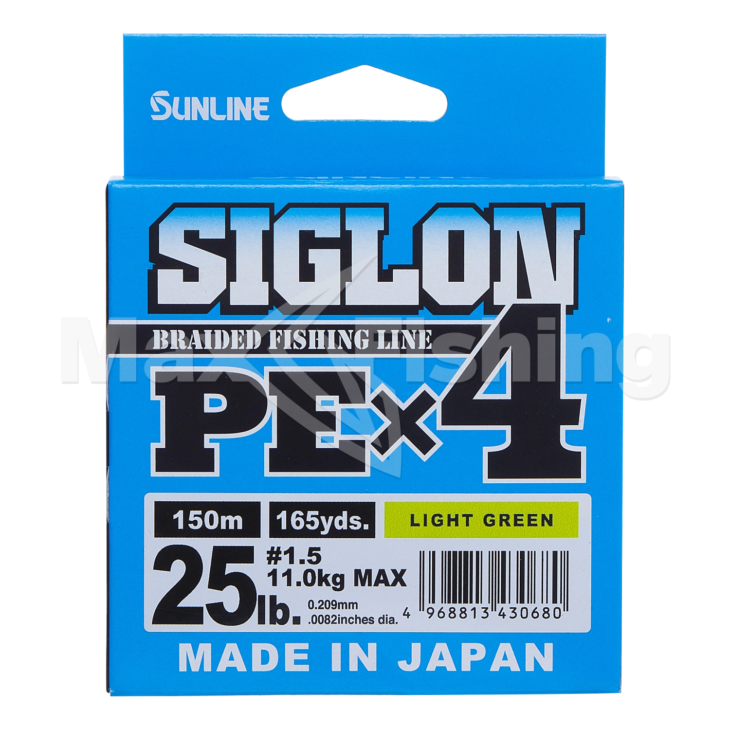 Шнур плетеный Sunline Siglon PE X4 #1,5 0,209мм 150м (light green)