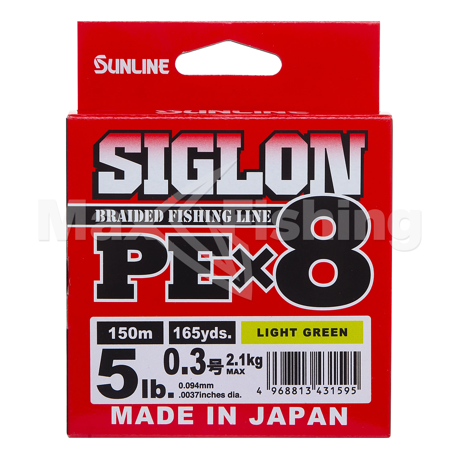 Шнур плетеный Sunline Siglon PE X8 #0,3 0,094мм 150м (light green)