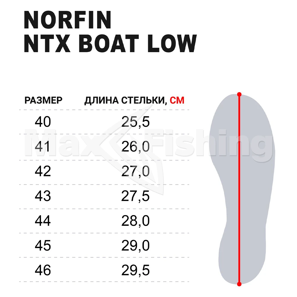 Ботинки Norfin Ntx Boat Low р. 43 orange