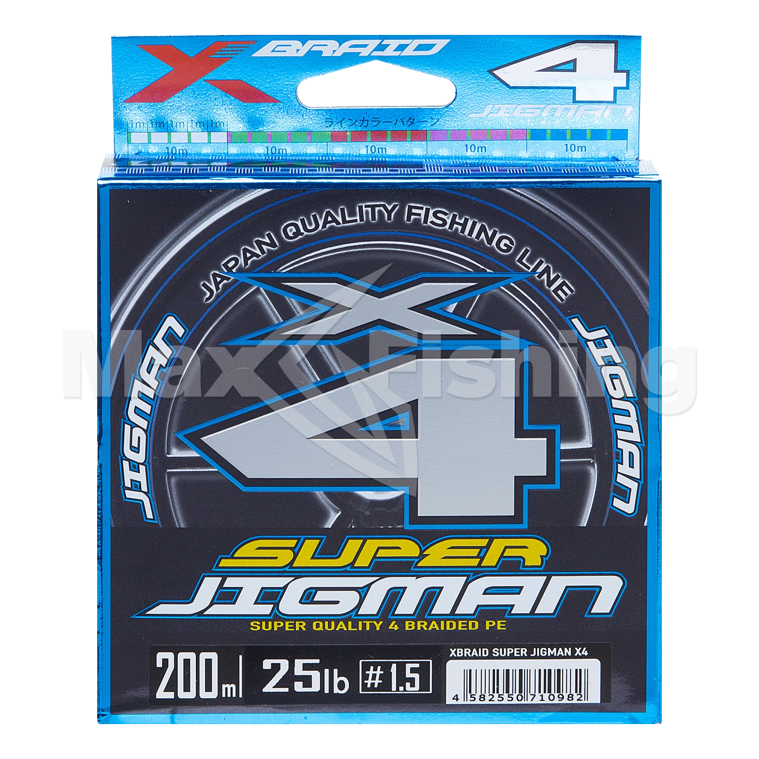 Шнур плетеный YGK X-Braid Super Jigman X4 #1,5 0,205мм 200м (4color)