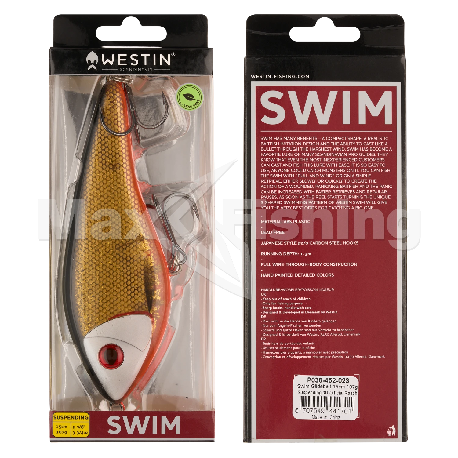Джеркбейт Westin Swim Glidebait 150 SP #3D Official Roach