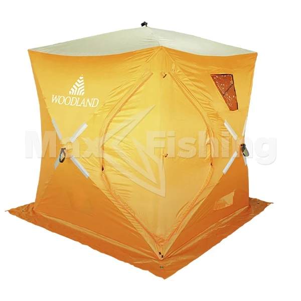Палатка зимняя Woodland Ice Fish 2 165х165х185см оранжевый/серый