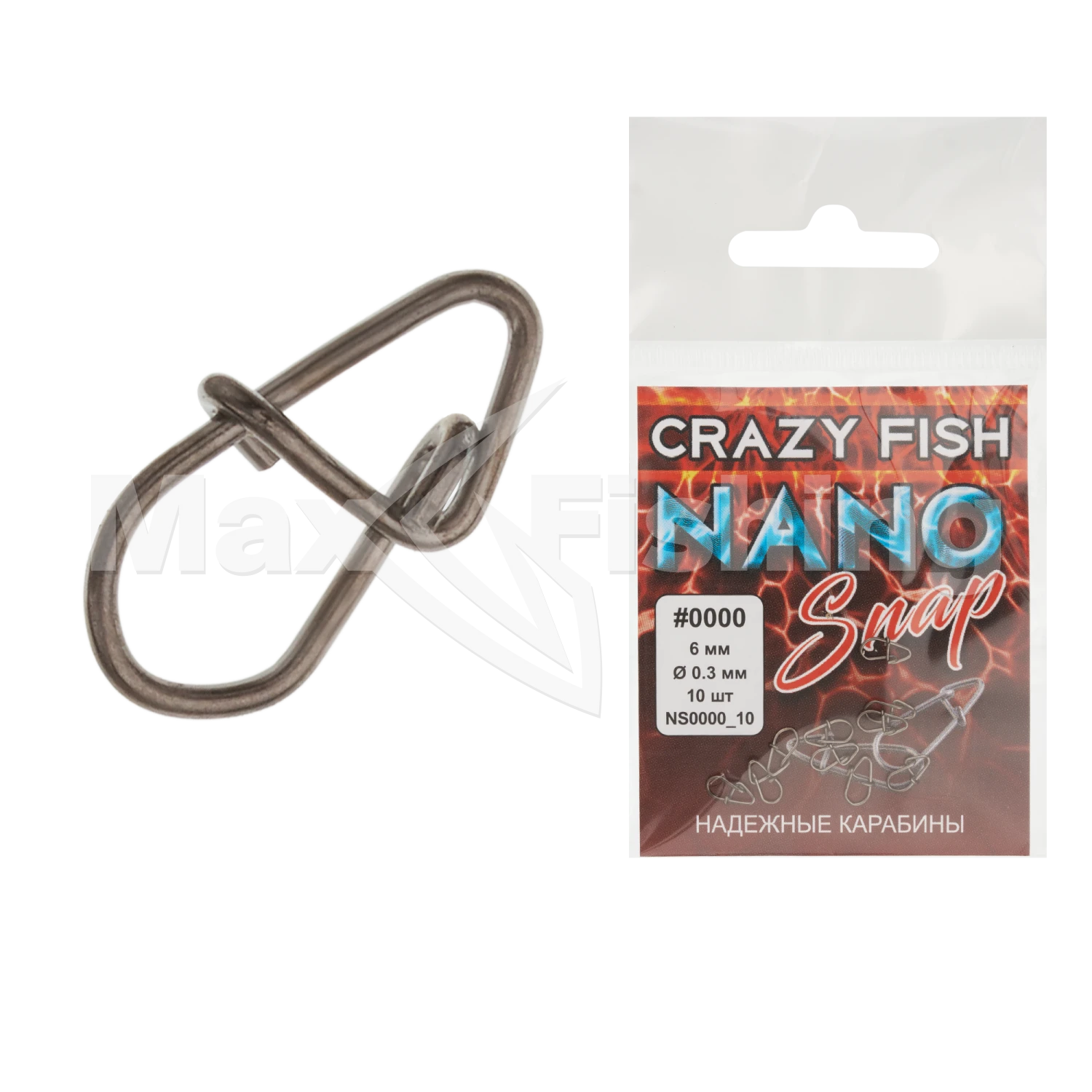 Карабин Crazy Fish Nano Snap #0000
