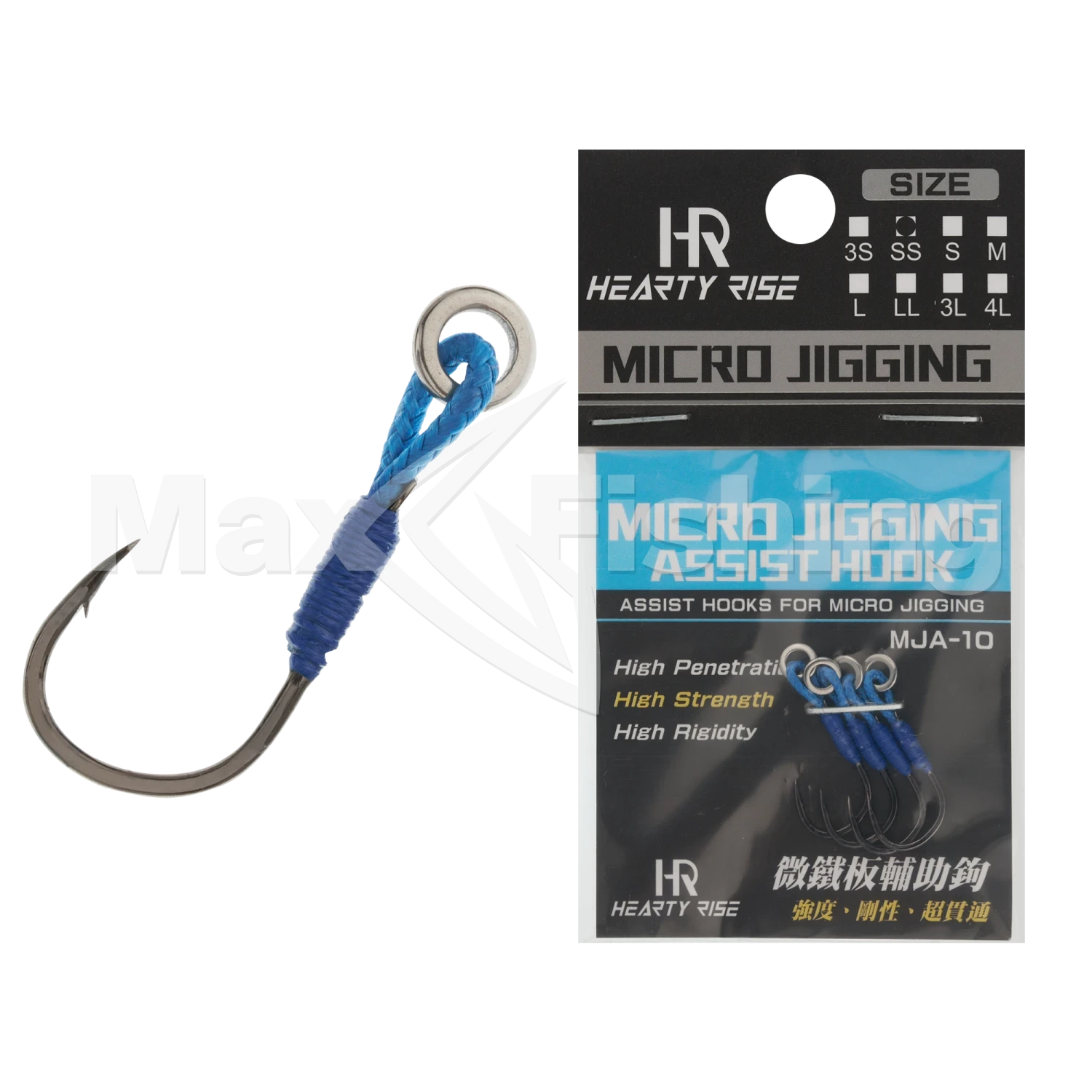 Крючок-ассист Hearty Rise Micro Jigging Assist Hook MJA-10 #6 (SS) (4шт)
