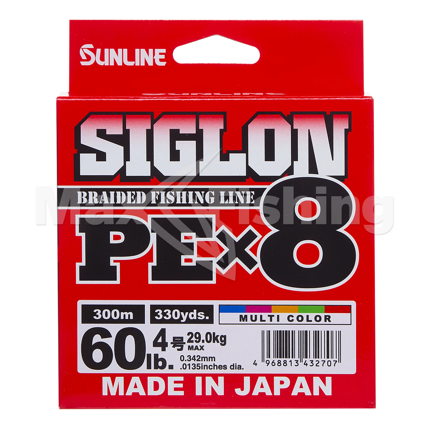 Шнур плетеный Sunline Siglon PE X8 #4,0 0,342мм 300м (multicolor)