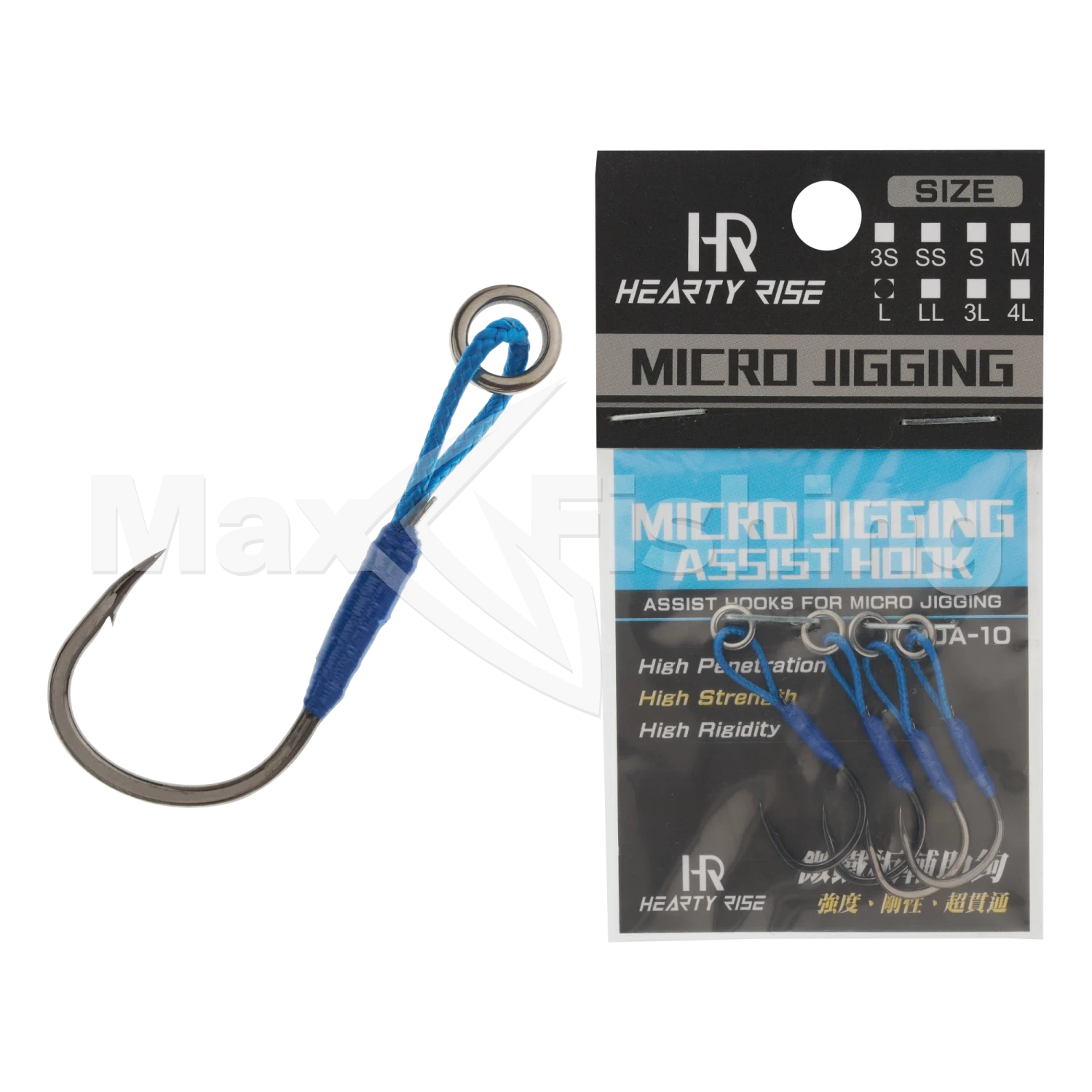 Крючок-ассист Hearty Rise Micro Jigging Assist Hook MJA-10 #1 (L) (4шт)