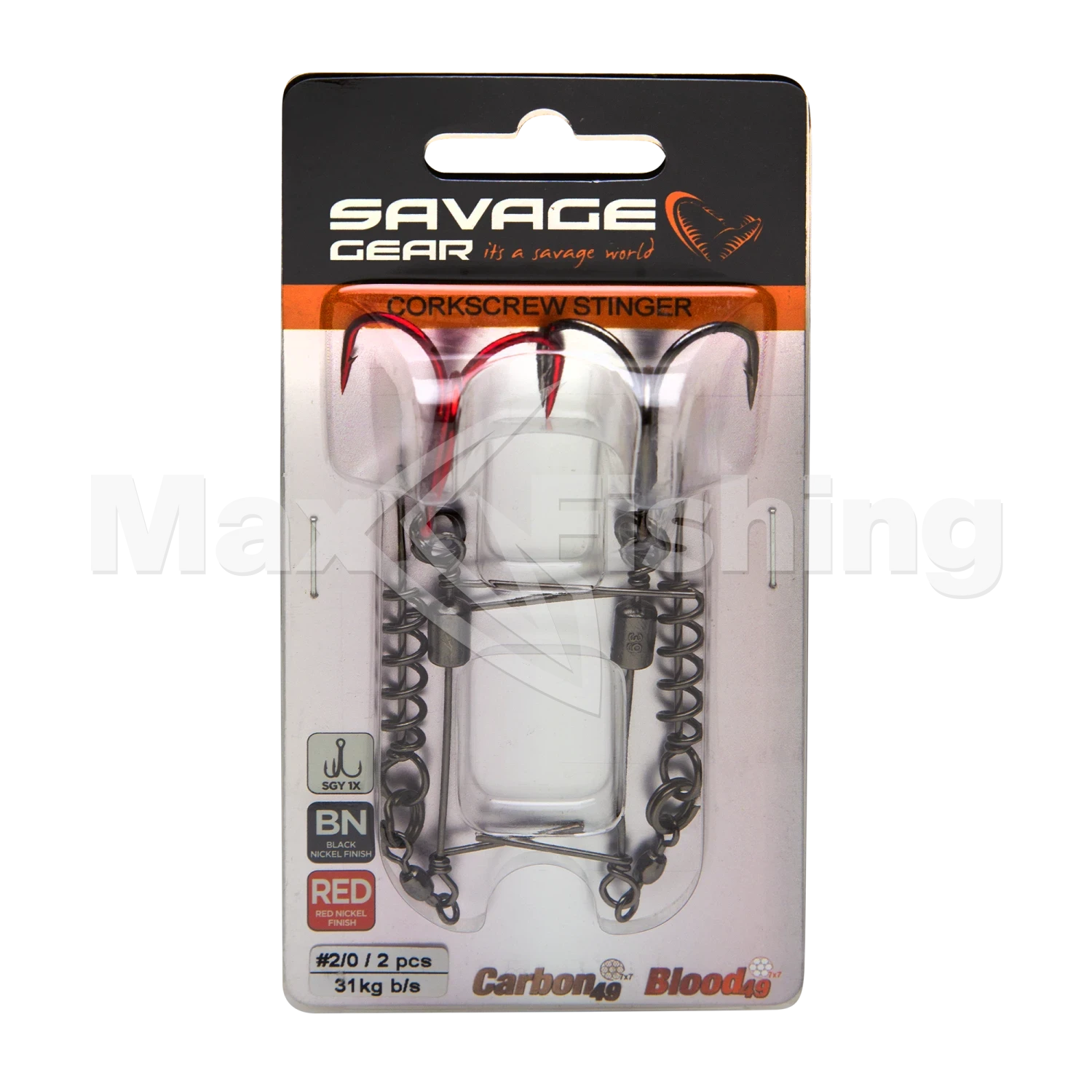 Монтаж готовый Savage Gear Corkscrew Stinger 3гр #1/0 3гр Red + Bn