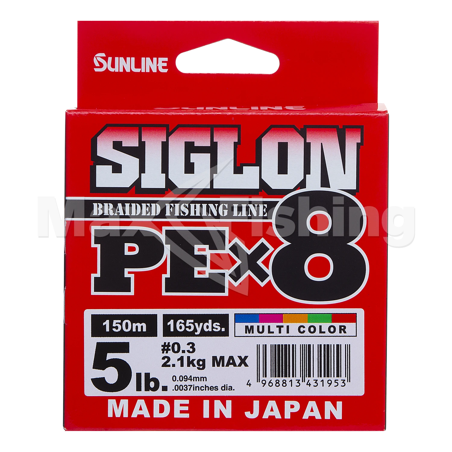 Шнур плетеный Sunline Siglon PE X8 #0,3 0,094мм 150м (multicolor)