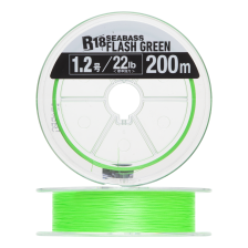 Шнур плетеный Seaguar R-18 Kanzen Seabass PE X8 #1,2 0,185мм 200м (flash green)