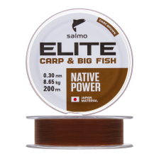 Леска монофильная Salmo Elite Carp & Big Fish 0,30мм 200м (brown)