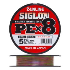 Шнур плетеный Sunline Siglon PE X8 #0,3 0,094мм 200м (multicolor)
