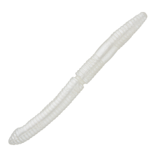 Приманка силиконовая Libra Lures Fatty D'Worm 65мм #004 Silver Pearl