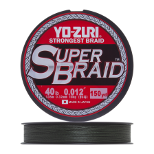 Шнур плетеный Yo-Zuri PE Superbraid 40Lb 0,32мм 135м (dark green)