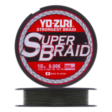 Шнур плетеный Yo-Zuri PE Superbraid 10Lb 0,15мм 270м (dark green)